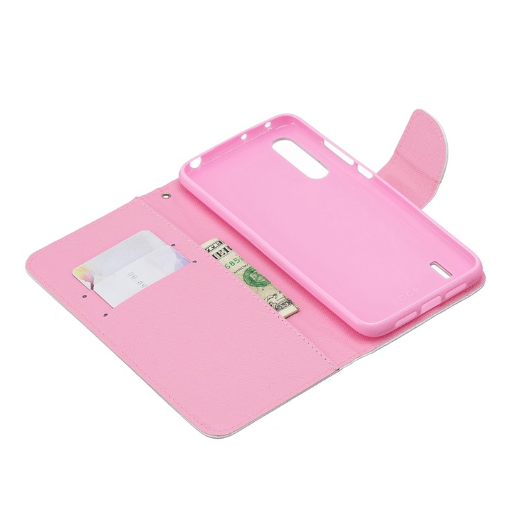 Pattern Printing Leather Stand Wallet Phone Casing for Xiaomi Mi CC9/Mi CC9 Meitu Edition/Mi A3 Lite - Pink Elephant-6