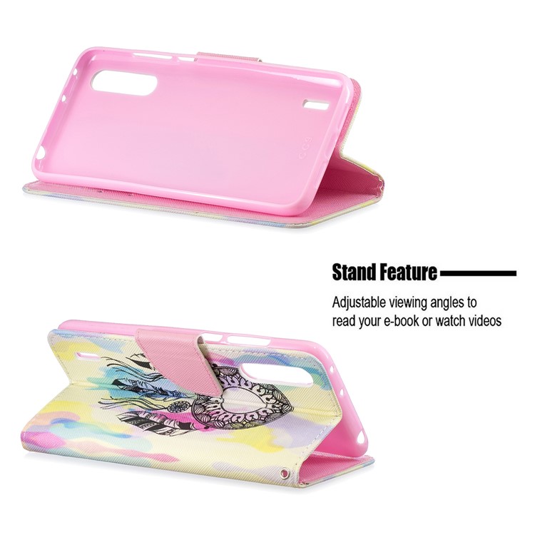 Pattern Printing Leather Stand Wallet Phone Case for Xiaomi Mi CC9e/Mi A3 - Dream Catcher-5