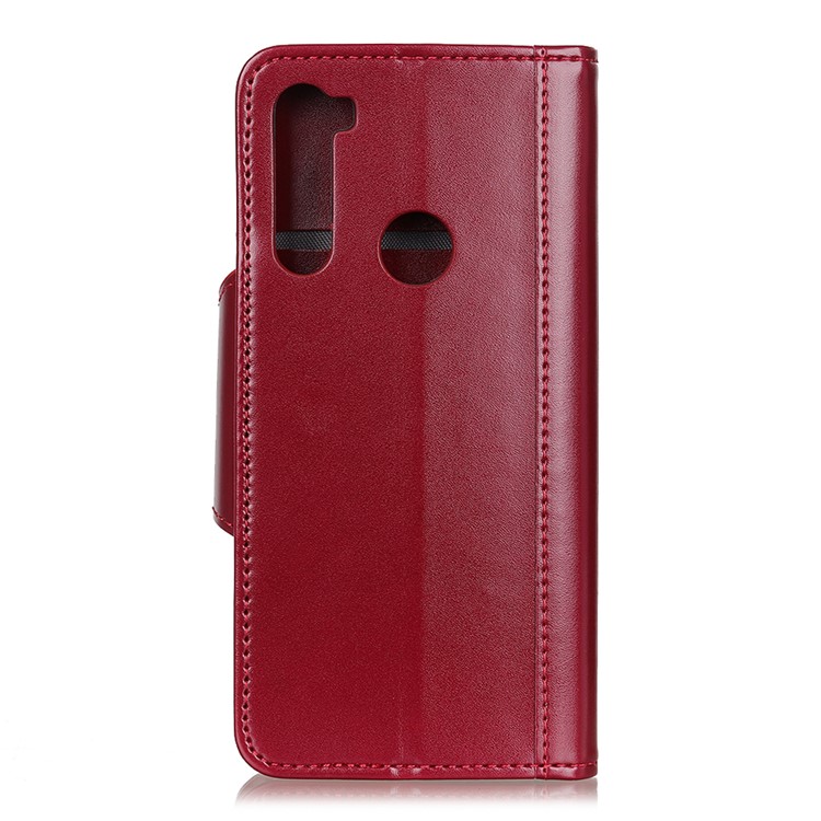 PU Leather for Xiaomi Redmi Note 8 with Card Slots Leather Cover - Wine Red-3