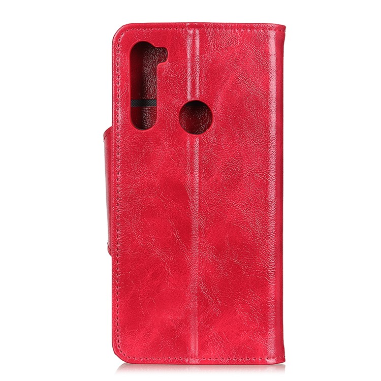 For Xiaomi Redmi Note 8 Phone Case PU Leather Wallet Stand Case - Red-8
