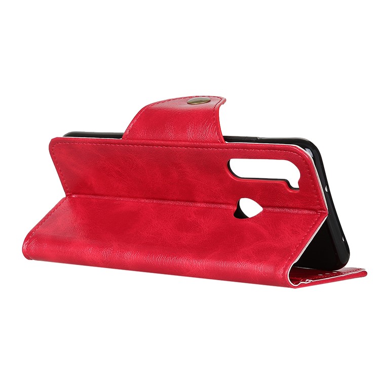 For Xiaomi Redmi Note 8 Phone Case PU Leather Wallet Stand Case - Red-9