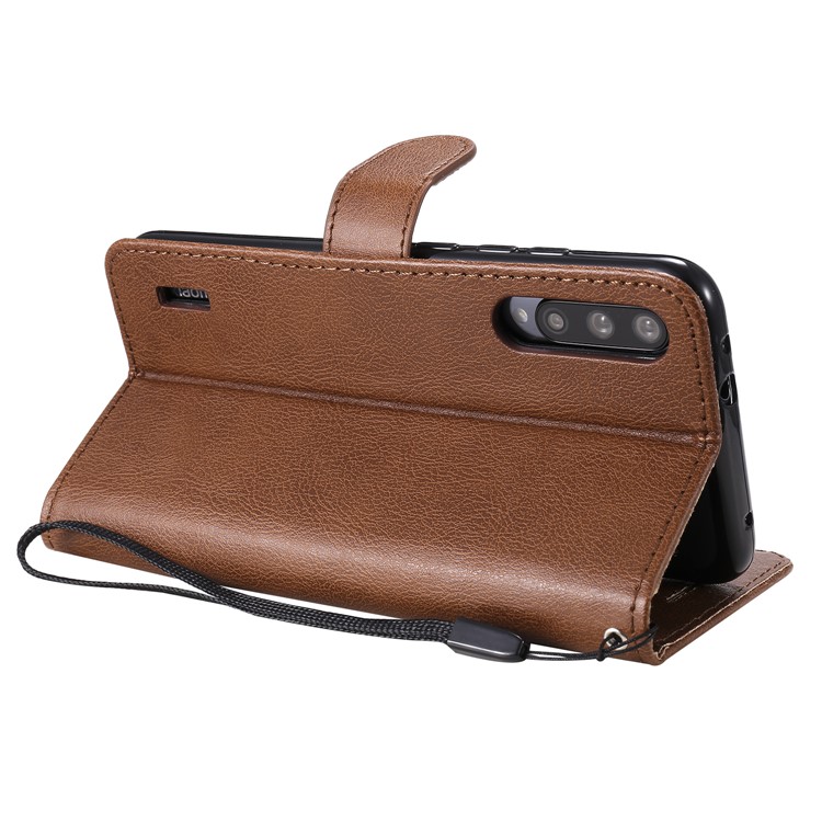 PU Leather + TPU Wallet Stand Phone Shell for Xiaomi Mi CC9e / Mi A3 - Brown-7