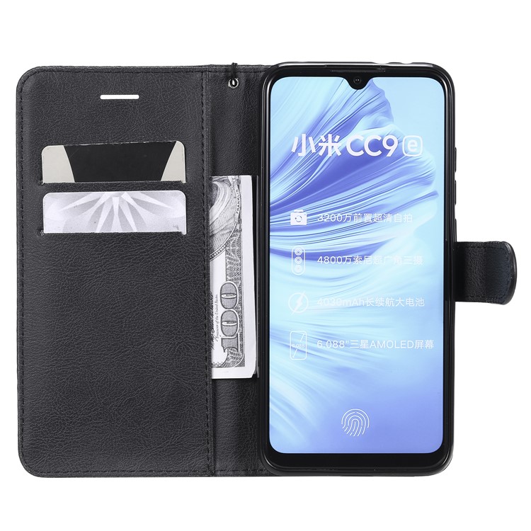 PU Leather + TPU Wallet Stand Phone Shell for Xiaomi Mi CC9e / Mi A3 - Black-4