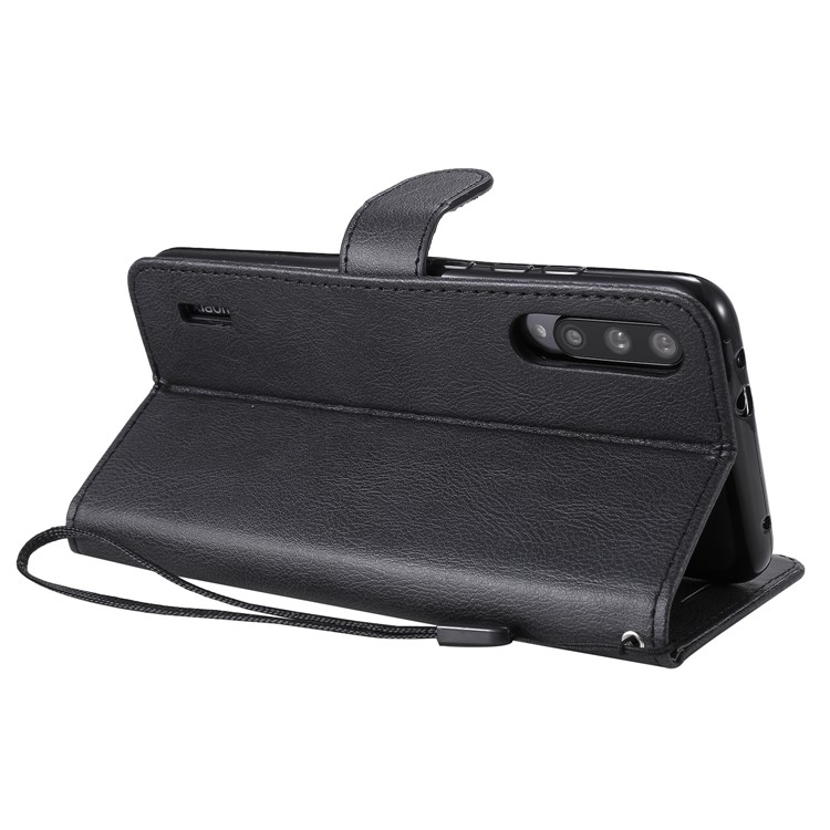 PU Leather + TPU Wallet Stand Phone Shell for Xiaomi Mi CC9e / Mi A3 - Black-7
