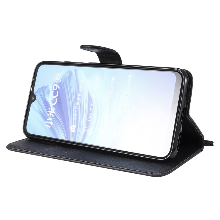 PU Leather + TPU Wallet Stand Phone Shell for Xiaomi Mi CC9e / Mi A3 - Black-8