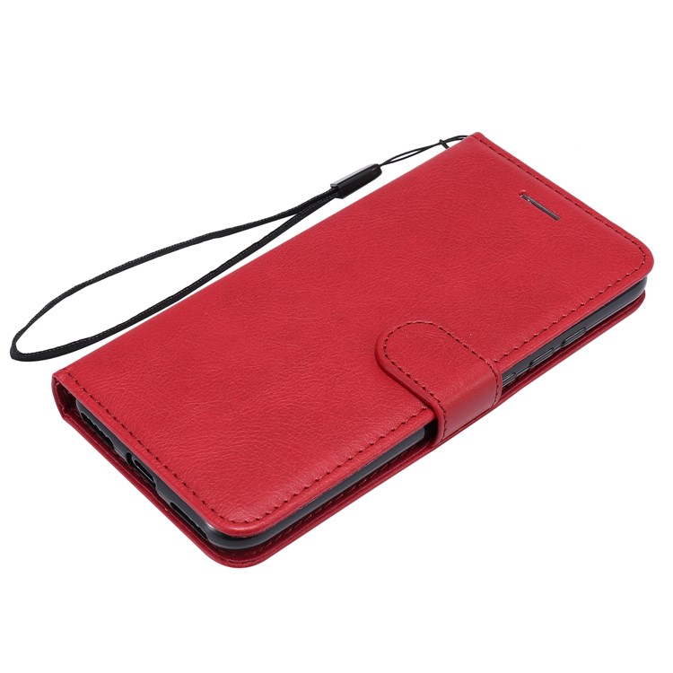 PU Leather + TPU Wallet Stand Phone Shell for Xiaomi Mi CC9e / Mi A3 - Red-5