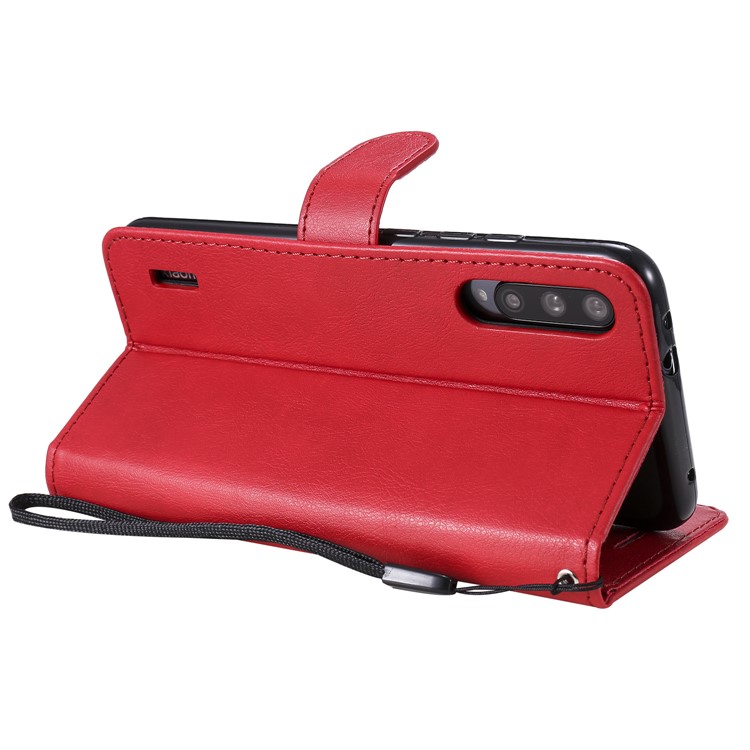 PU Leather + TPU Wallet Stand Phone Shell for Xiaomi Mi CC9e / Mi A3 - Red-7