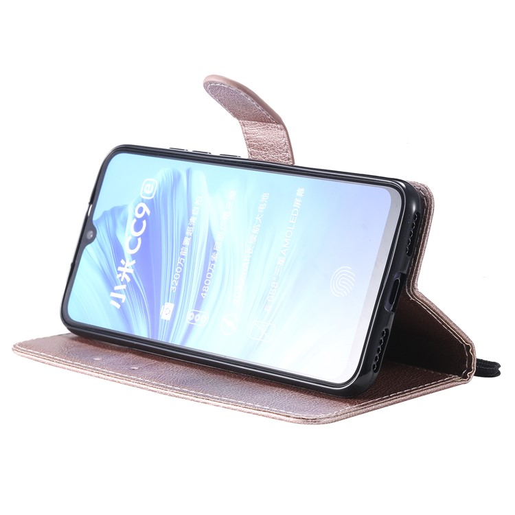 PU Leather + TPU Wallet Stand Phone Shell for Xiaomi Mi CC9e / Mi A3 - Rose Gold-8