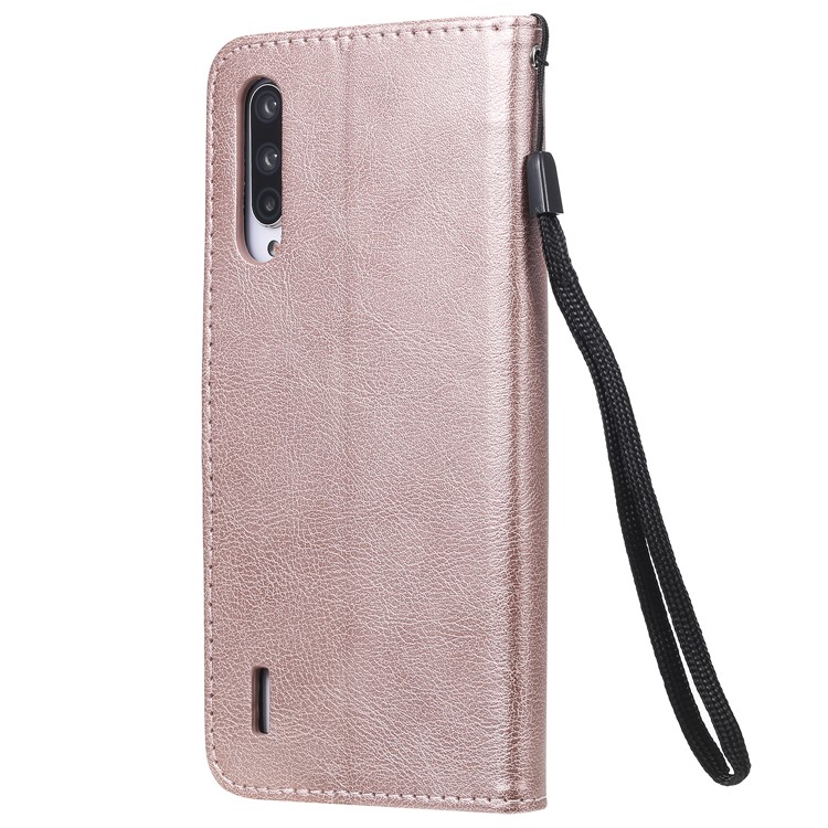 PU Leather + TPU Wallet Stand Phone Shell for Xiaomi Mi CC9 / Mi CC9 Meitu Edition / Mi 9 Lite - Rose Gold-3