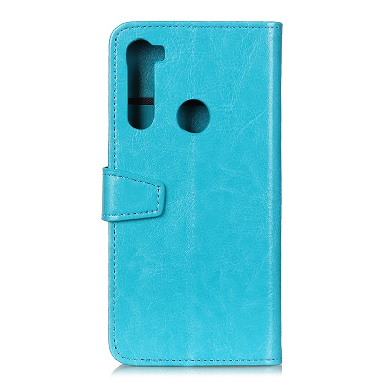 Leather Cell Phone Casing with Wallet Stand Cover for Xiaomi Redmi Note 8 - Blue-10