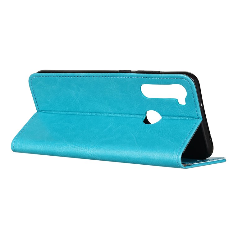 Leather Cell Phone Casing with Wallet Stand Cover for Xiaomi Redmi Note 8 - Blue-11