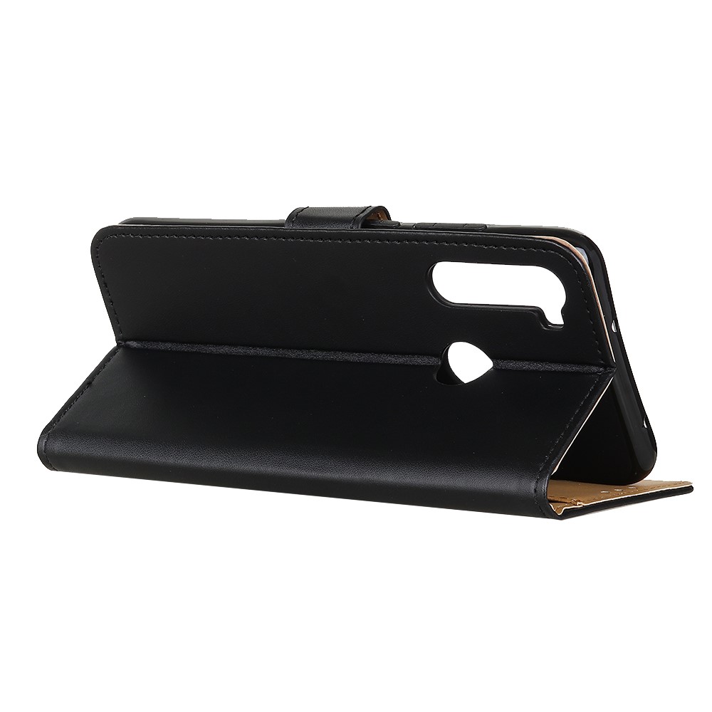 Couvrage de Protection du Support de Support en Cuir de Portefeuille Pour Xiaomi Redmi Note 8 - le Noir