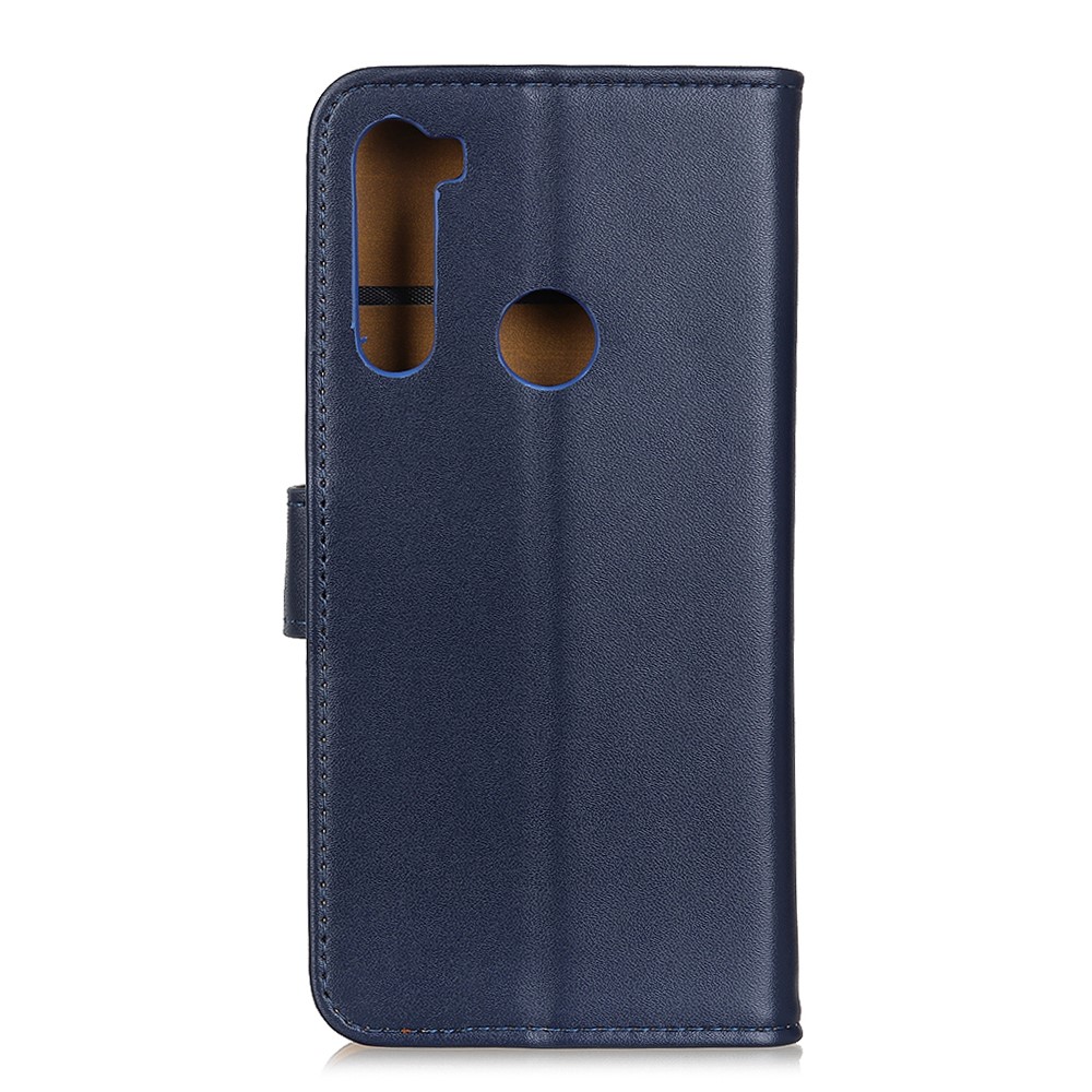 Couvrage de Protection du Support de Support en Cuir de Portefeuille Pour Xiaomi Redmi Note 8 - Bleu Foncé