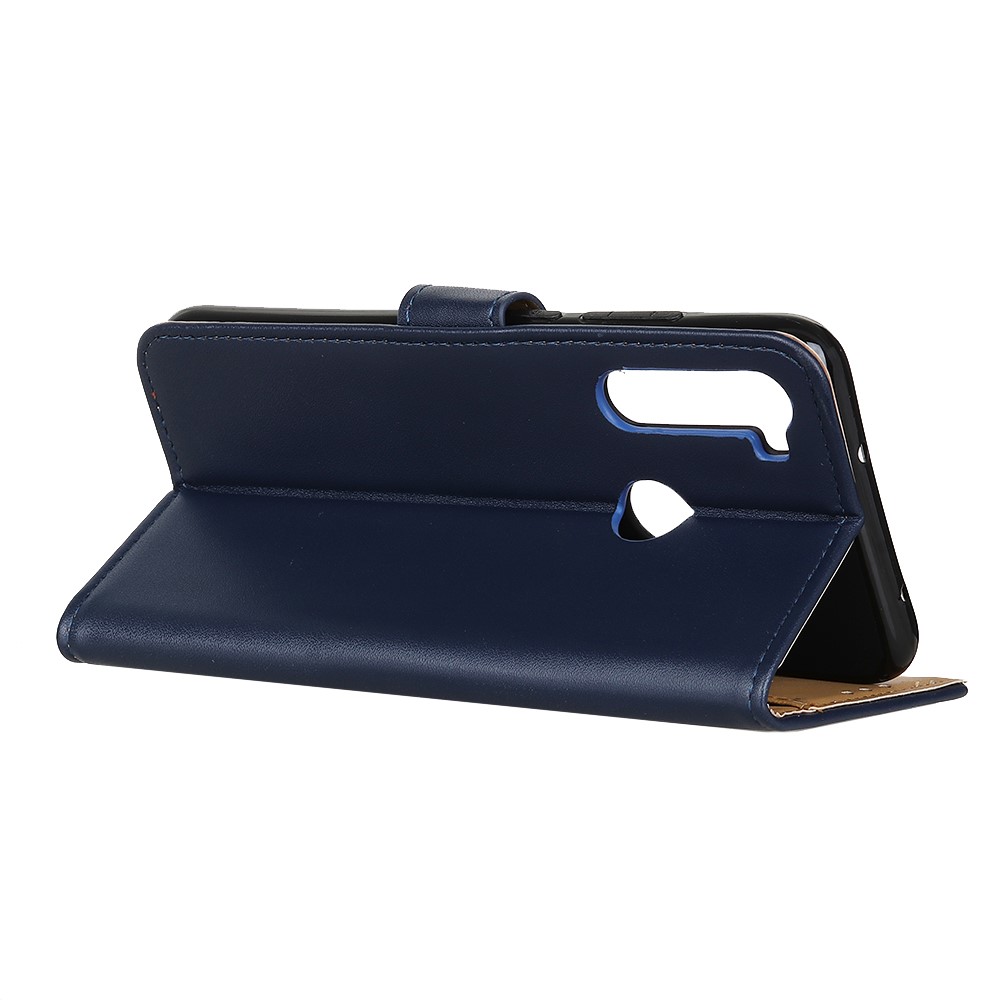 Cubierta de Teléfono Protector de Estuche de Cuero de Billetera Para Xiaomi Redmi Note 8 - Azul Oscuro