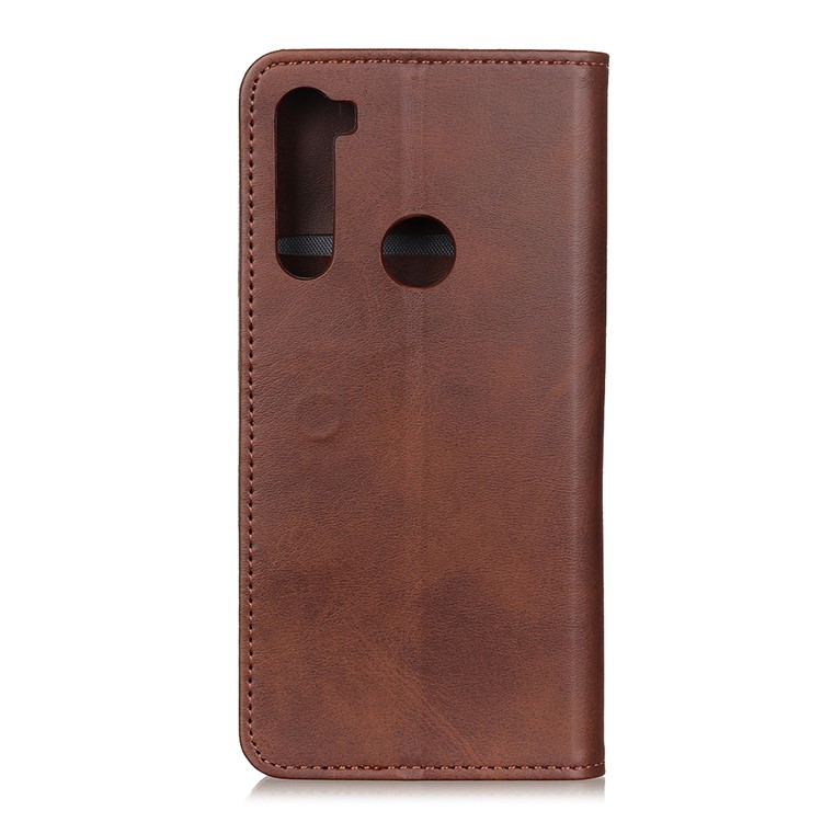 Magnetic Leather Stand Wallet Phone Shell Casing for Xiaomi Redmi Note 8 - Coffee-7