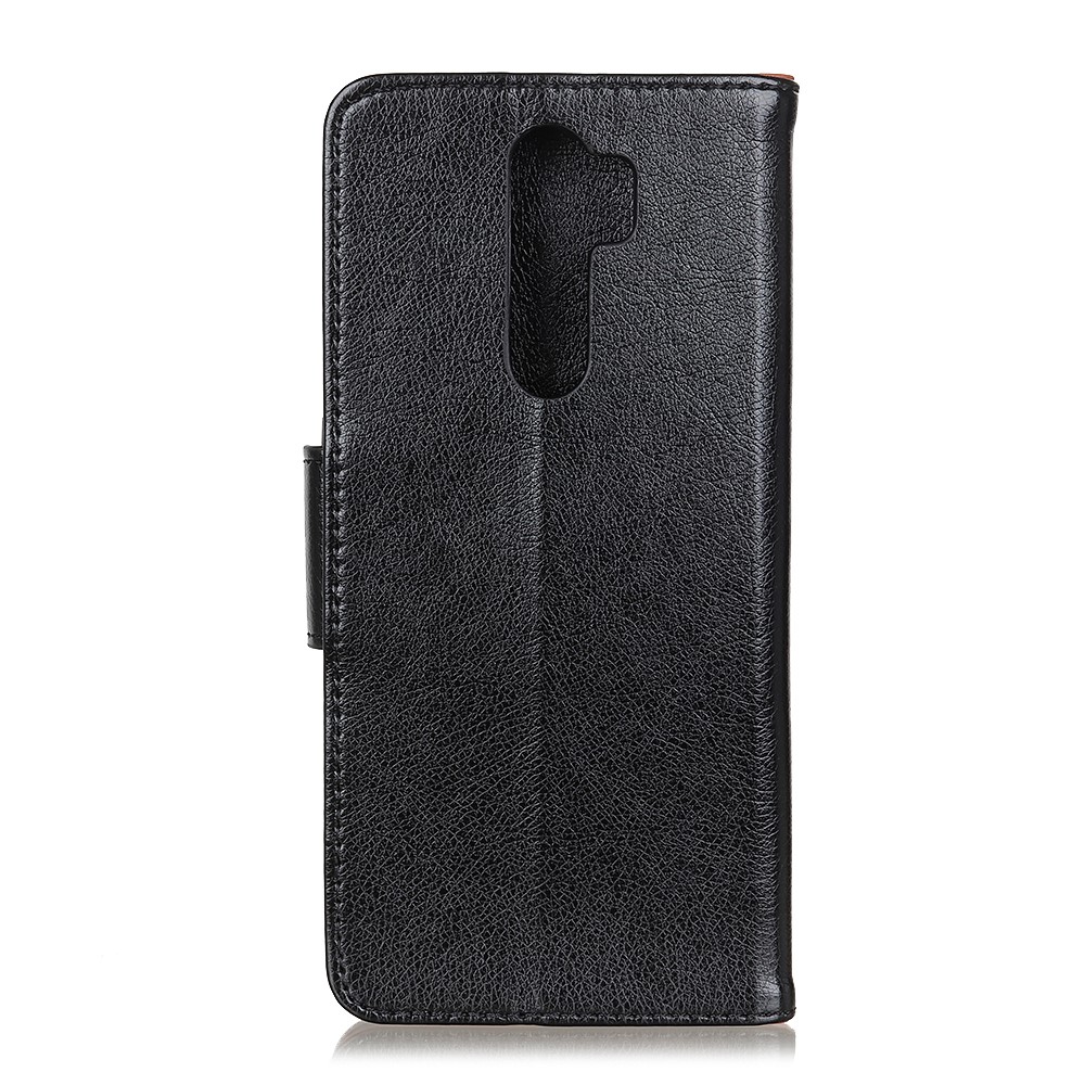 PU Leather Wallet Stand Covering Case Shell for Xiaomi Redmi Note 8 Pro - Black-10