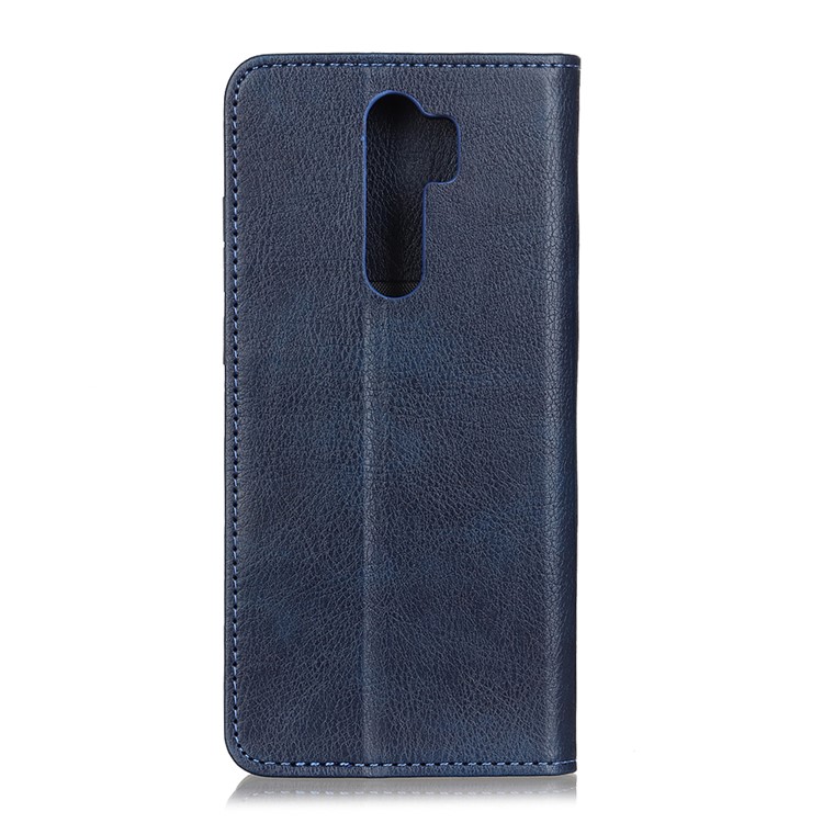Auto-absorbed Litchi Split Leather Wallet Case Shell for Xiaomi Redmi Note 8 Pro - Blue-7