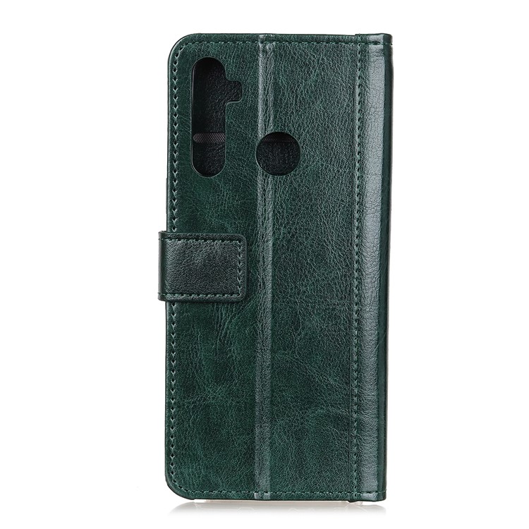 Crazy Horse Skin PU Leather+TPU Cover for Xiaomi Redmi Note 8 - Army Green-2