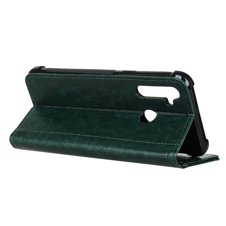 Crazy Horse Skin PU Leather+TPU Cover for Xiaomi Redmi Note 8 - Army Green-3