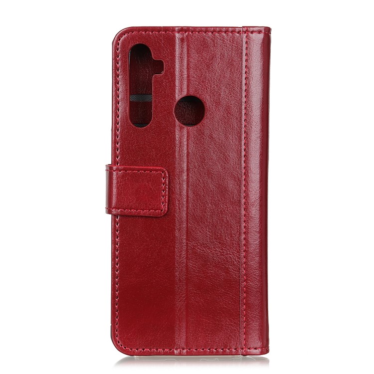 Crazy Horse Skin PU Leather+TPU Cover for Xiaomi Redmi Note 8 - Red-2