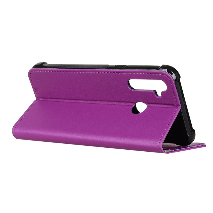 Carteira De Couro Shell Caso Suporte Para Xiaomi Redmi Nota 8 - Roxa-5
