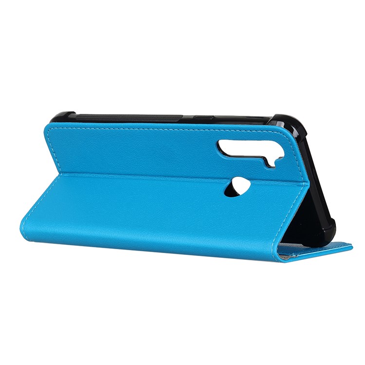 Wallet Leather Stand Case Shell for Xiaomi Redmi Note 8 - Blue-3