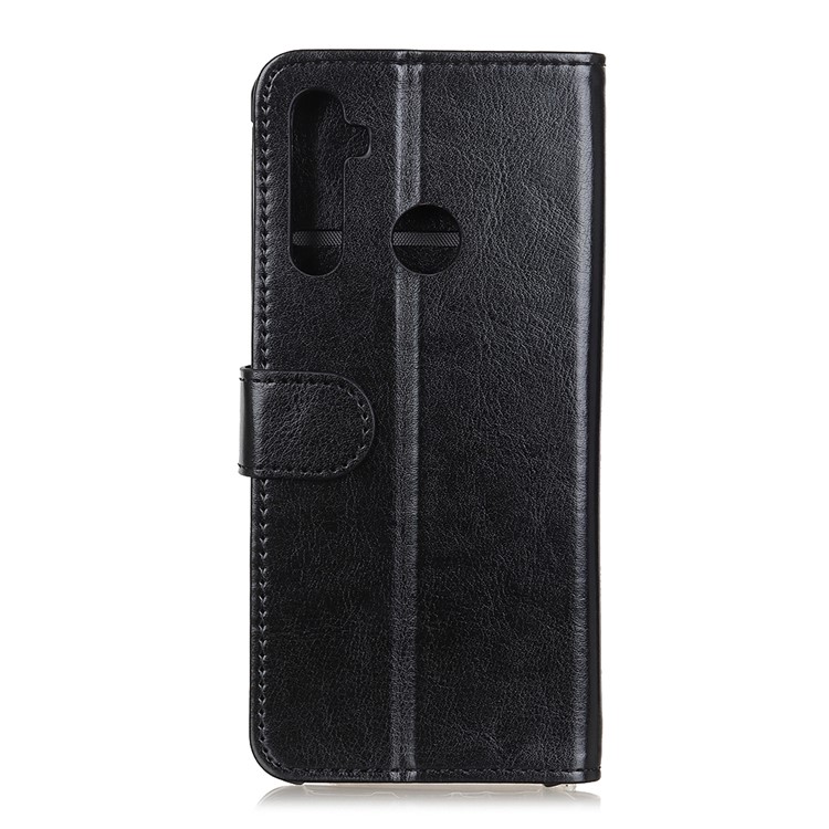 Crazy Horse Leather Wallet Case Cover for Xiaomi Redmi Note 8 - Black-2