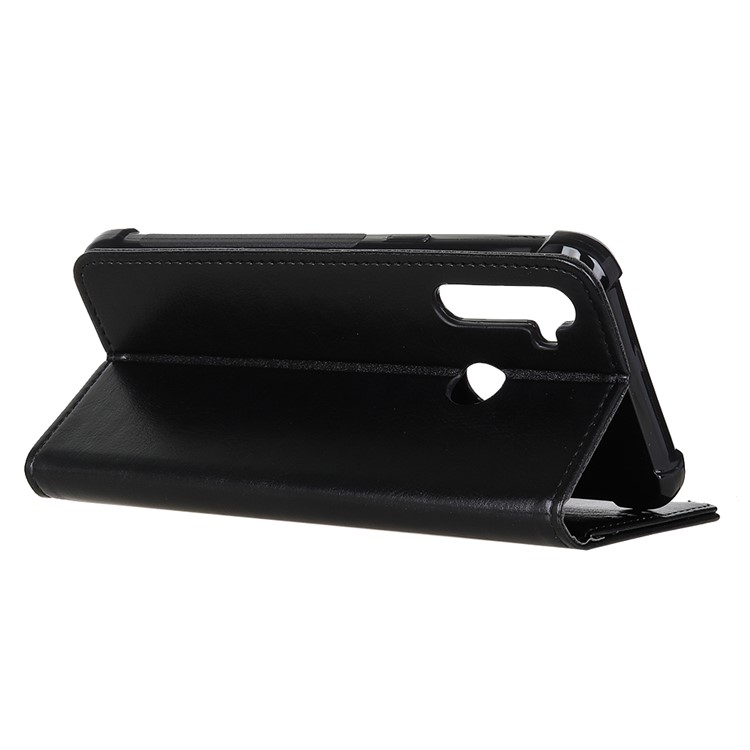 Crazy Horse Leather Wallet Case Cover for Xiaomi Redmi Note 8 - Black-3