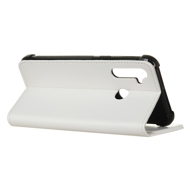 Crazy Horse Leather Wallet Case Cover for Xiaomi Redmi Note 8 - White-2