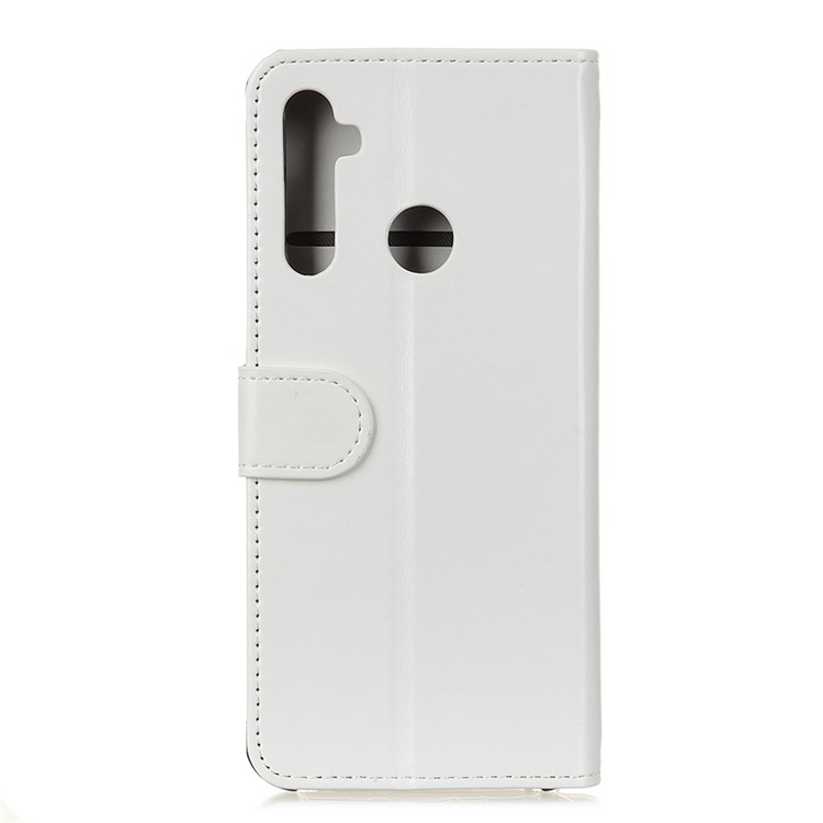 Crazy Horse Leather Wallet Case Cover for Xiaomi Redmi Note 8 - White-3