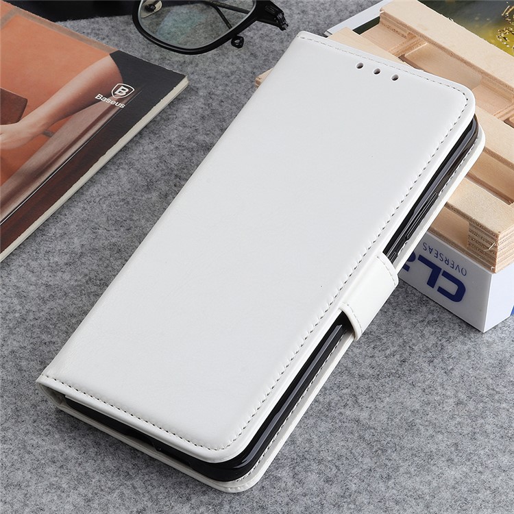 Crazy Horse Leather Wallet Case Cover for Xiaomi Redmi Note 8 - White-6