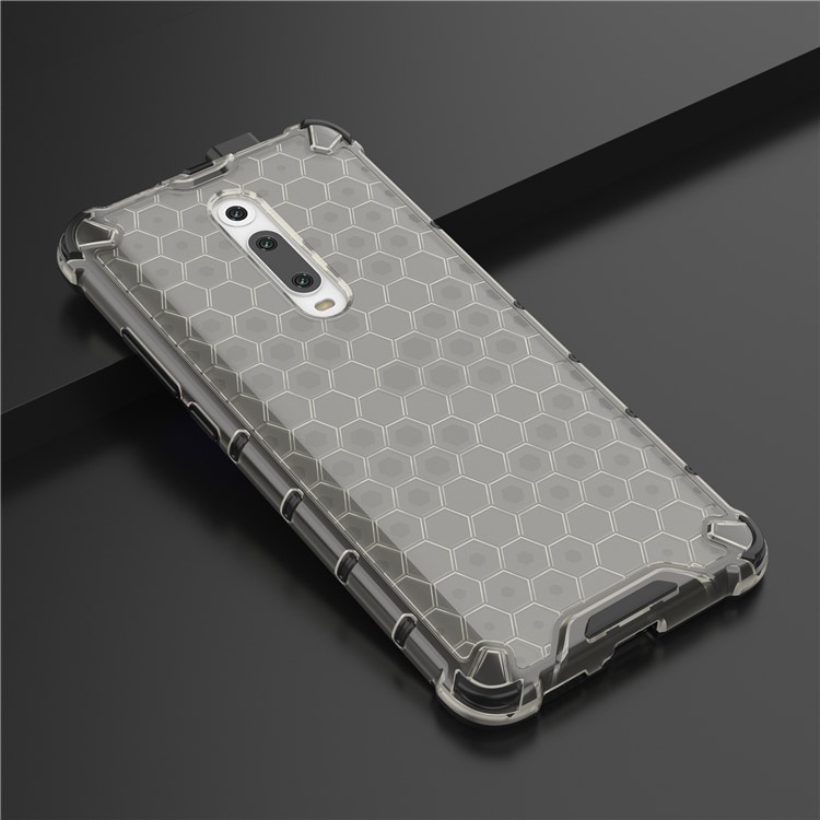 Honeycomb Pattern TPU + PC Hybrid-защищенная Телефонная Корпуса Телефона Для Xiaomi Redmi K20/Redmi K20 Pro/Mi 9t/mi 9t Pro Pro - Черный-2