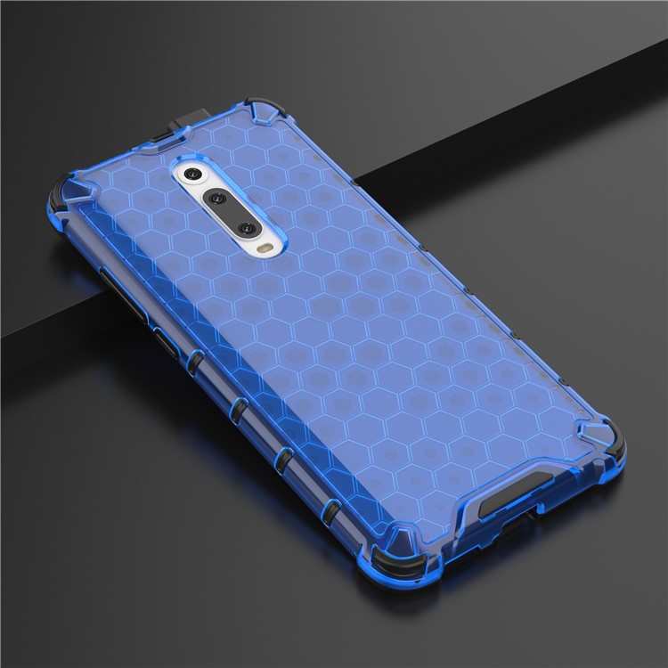 Honeycomb Pattern TPU + PC Hybrid Shock-proof Phone Casing for Xiaomi Redmi K20/Redmi K20 Pro/Mi 9T/Mi 9T Pro - Blue-2