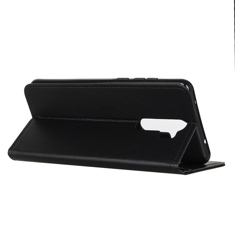 Carteira De Couro Shell Caso Tampa Do Suporte Para Xiaomi Nota Redmi 8 Pro - Preto-5