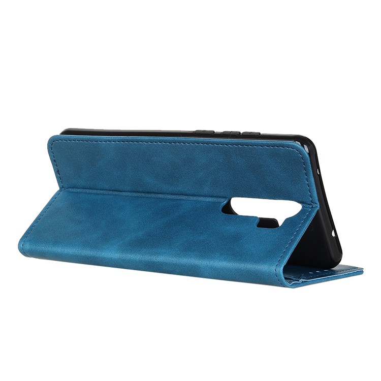 Wallet Leather Stand Cover Case Shell for Xiaomi Redmi Note 8 Pro - Blue-4