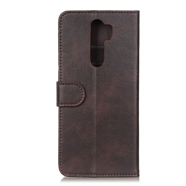 Wallet Leather Stand Cover Case Shell for Xiaomi Redmi Note 8 Pro - Coffee-3
