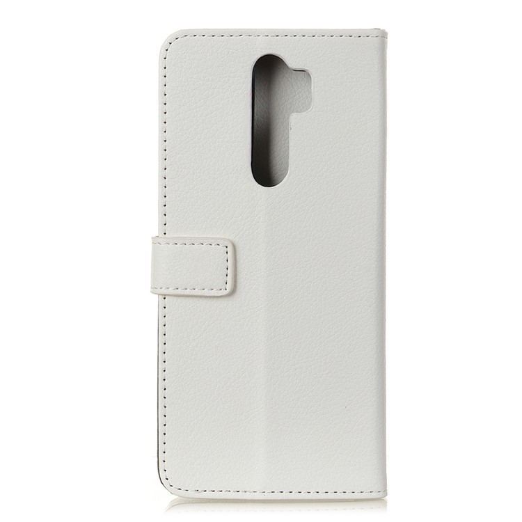 Litchi Skin Style Leather Wallet Stand Case for Xiaomi Redmi Note 8 Pro - White-3