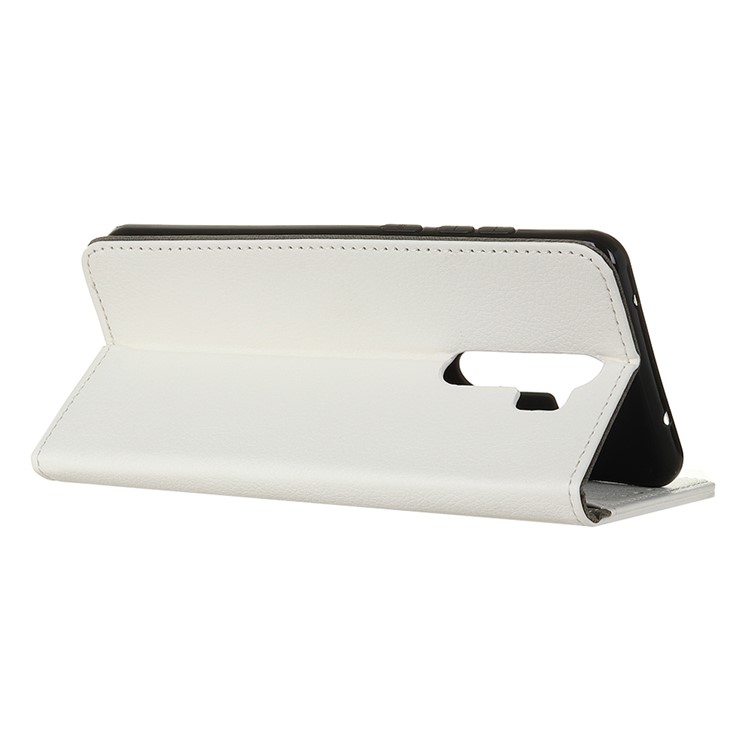 Litchi Skin Style Leather Wallet Stand Case for Xiaomi Redmi Note 8 Pro - White-4