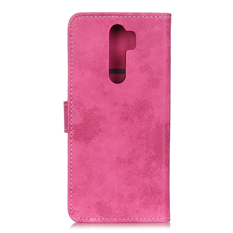 Retro Leather Wallet Shell Casing for Xiaomi Redmi Note 8 Pro - Rose-3