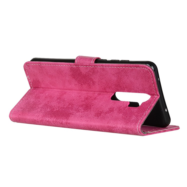 Retro Leather Wallet Shell Casing for Xiaomi Redmi Note 8 Pro - Rose-4