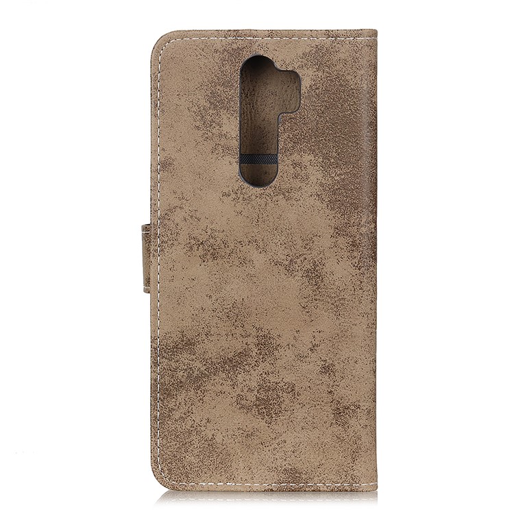 Retro Leather Wallet Shell Casing for Xiaomi Redmi Note 8 Pro - Brown-4