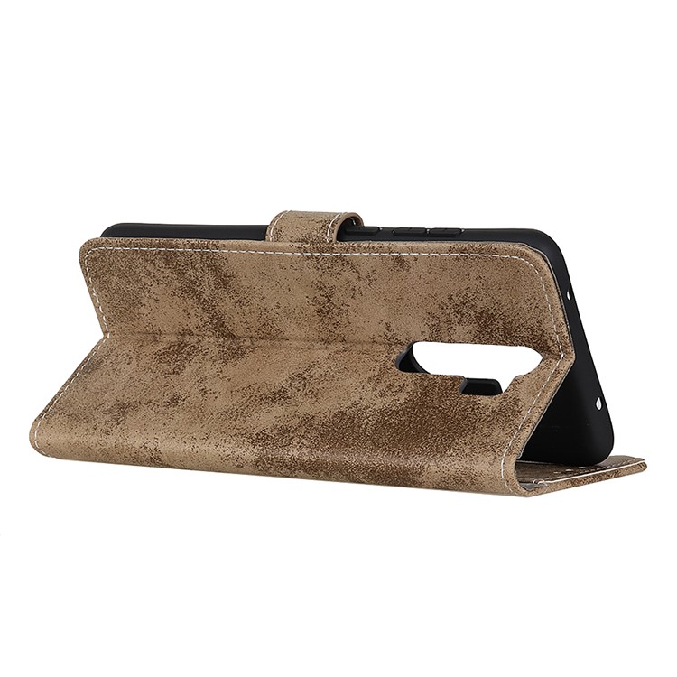 Retro Leather Wallet Shell Casing for Xiaomi Redmi Note 8 Pro - Brown-5