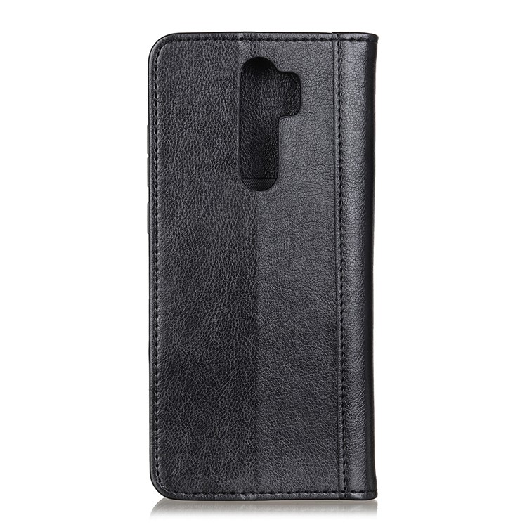 Auto-absorbed Litchi Skin Split Leather Cell Cover for Xiaomi Redmi Note 8 Pro - Black-3