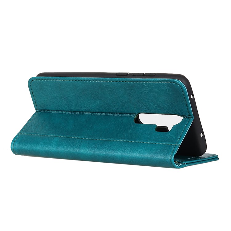 Auto-absorbed Litchi Skin Split Leather Cell Cover for Xiaomi Redmi Note 8 Pro - Green-4