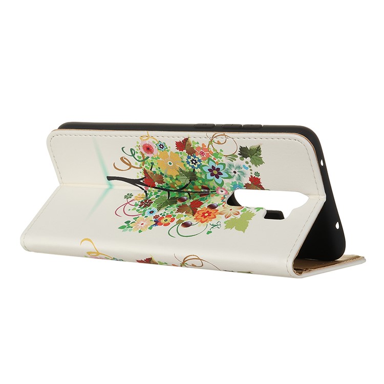 Printing PU Leather Phone Casing for Xiaomi Redmi Note 8 Pro - Flowers Tree with Fruits-5