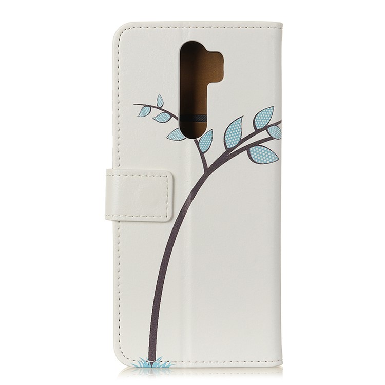 Printing PU Leather Phone Casing for Xiaomi Redmi Note 8 Pro - Couple Owls-2