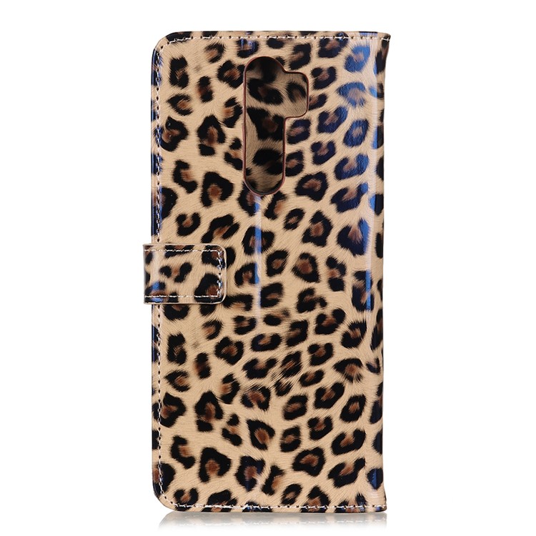 Leopard Pattern Glossy Wallet Leather Stand Cover for Xiaomi Redmi Note 8 Pro-3