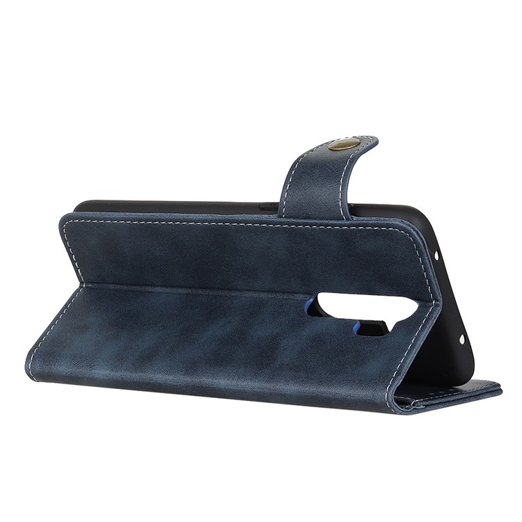 For Xiaomi Redmi Note 8 Pro S Shape Wallet Leather Casing - Blue-4