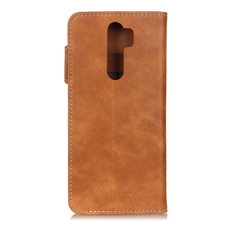 For Xiaomi Redmi Note 8 Pro S Shape Wallet Leather Casing - Brown-3