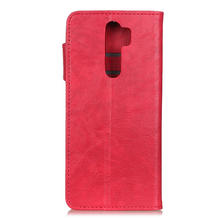 S-shape Style PU Leather Flip Shell Casing for Xiaomi Redmi Note 8 Pro - Red-3